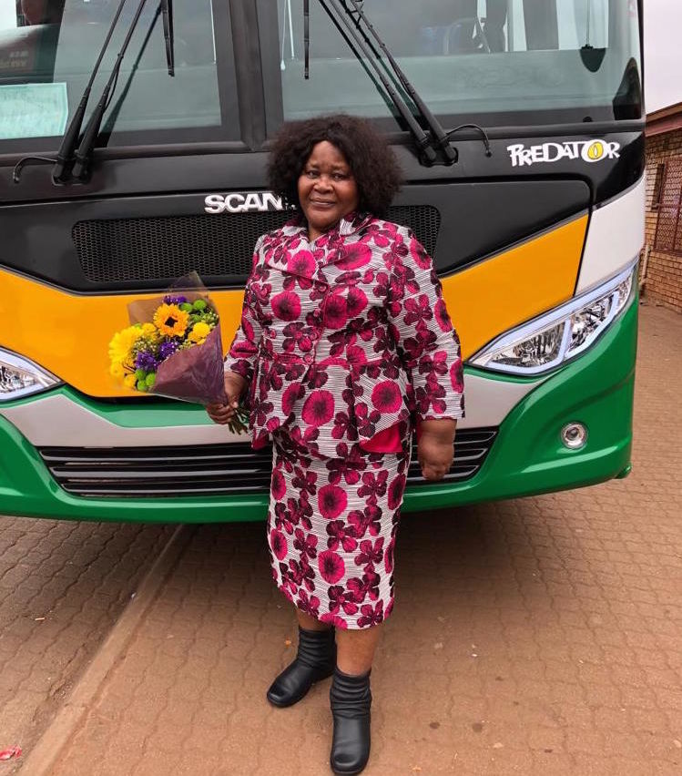 Anna magwaba and her bus