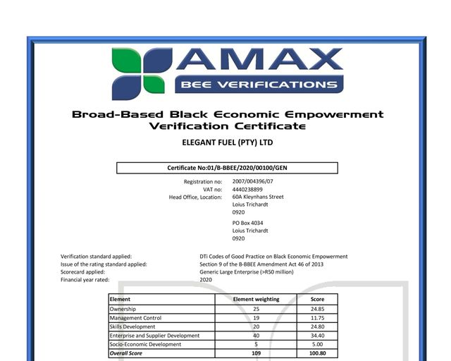 Elegant Group retains its level 1 B-BBEE status